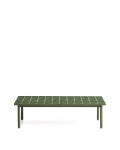 Mesa de centro Maurina en acero galvanizado verde con azulejos verdes 122 x 61 cm