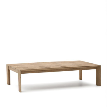 Mesa de centro Ambra en madera maciza de acacia con acabado claro, 82,5 x 140 cm, FSC 100%