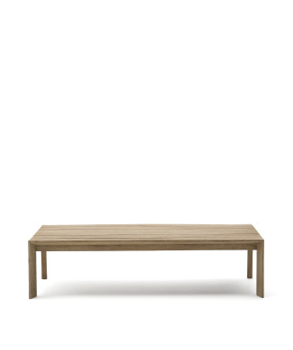Mesa de centro Ambra en madera maciza de acacia con acabado claro, 82,5 x 140 cm, FSC 100%
