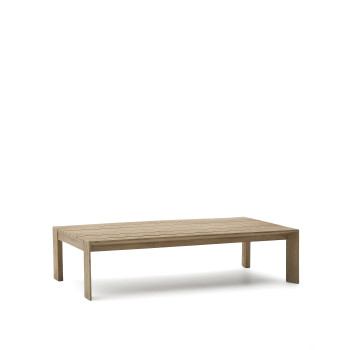 Mesa de centro Ambra en madera maciza de acacia con acabado claro, 82,5 x 140 cm, FSC 100%