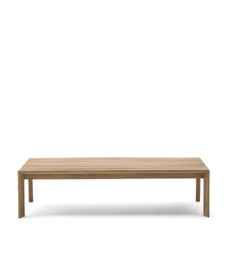 Mesa de centro Ambra en madera maciza de acacia con acabado claro, 82,5 x 140 cm, FSC 100%