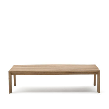 Mesa de centro Ambra en madera maciza de acacia con acabado claro, 82,5 x 140 cm, FSC 100%