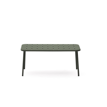 Mesa de centro de exterior Zivia en acero galvanizado verde 90 x 50 cm