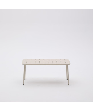 Mesa de centro de exterior Zivia en acero galvanizado verde 90 x 50 cm