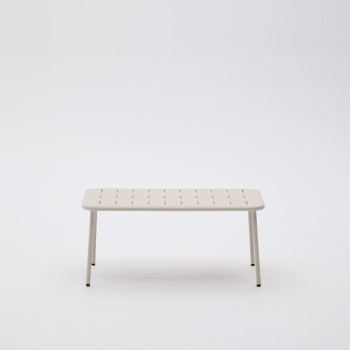 Mesa de centro de exterior Zivia en acero galvanizado verde 90 x 50 cm