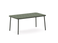 Mesa de centro de exterior Zivia en acero galvanizado verde 90 x 50 cm