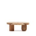 Mesa de centro Mosi de madera maciza de mungur Ø 90 x 60 cm