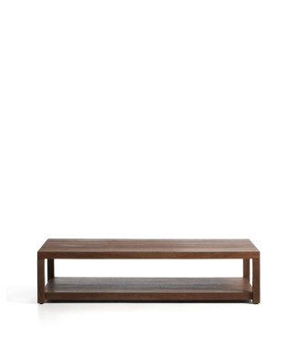 Mesa de centro Norani de madera maciza y chapa de acacia, 150 x 70 cm.