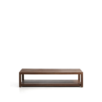 Mesa de centro Norani de madera maciza y chapa de acacia, 150 x 70 cm.