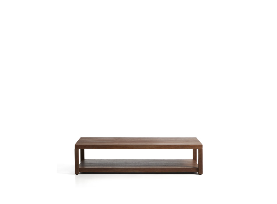 Mesa de centro Norani de madera maciza y chapa de acacia, 150 x 70 cm.