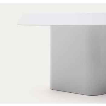 Mesa de centro Arvin de hierro gris 70 x 52 cm
