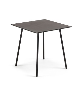 Tavolino Mathis in fibra di cemento con gambe in a-cement nero