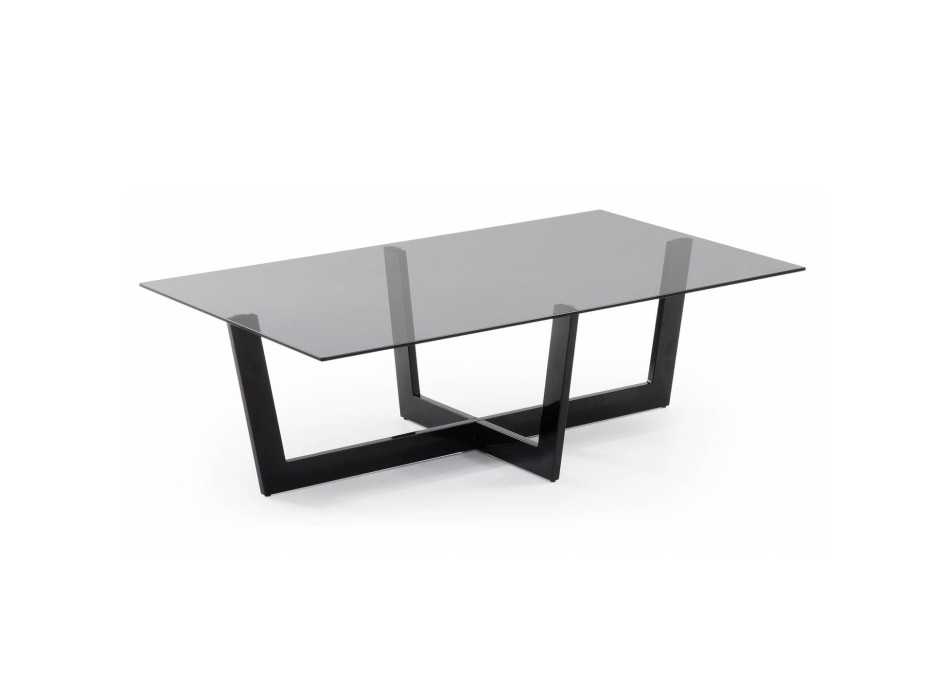 Mesa de centro Plam 120 x 70 cm cristal negro