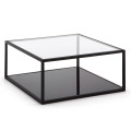 Mesa de centro cuadrada negra Blackhill de 80 x 80 cm (PROMOCIÓN)