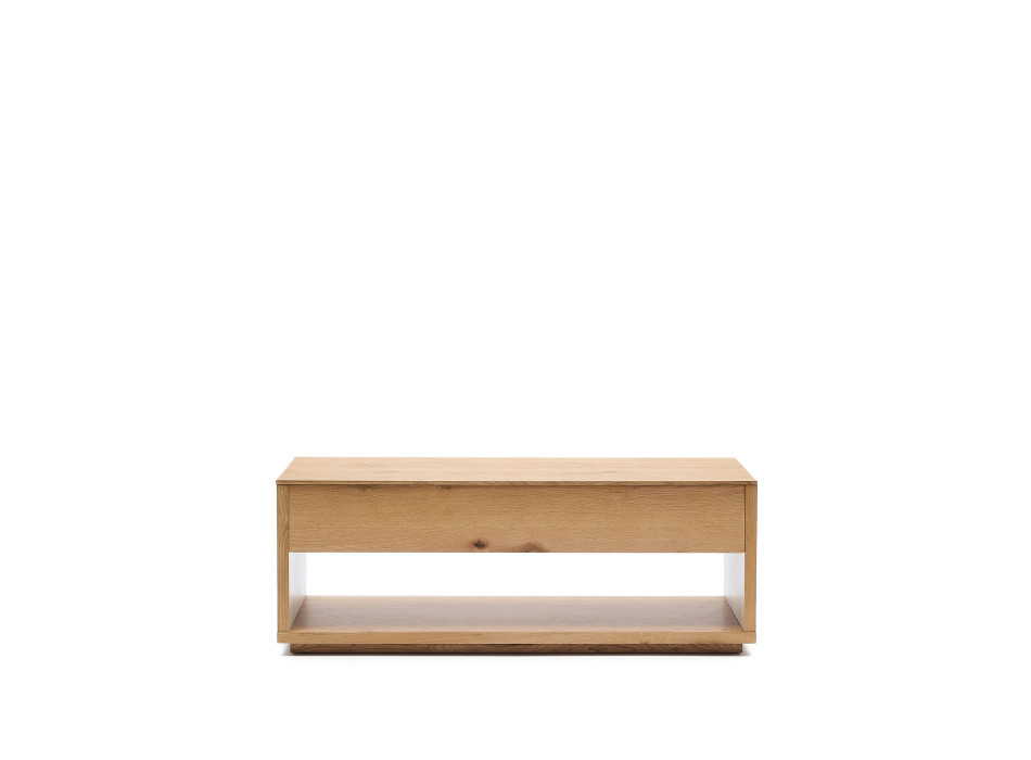 Mesa de centro Alguema chapada en roble y acabado natural 120 x 60 cm