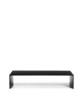 Mesa de centro Litto, MDF lacado en negro, 140 x 70 cm