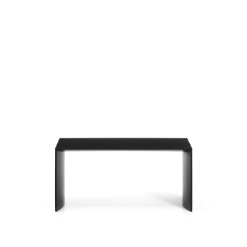 Mesa de centro Litto, MDF lacado en negro, 90 x 45 cm