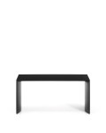 Mesa de centro Litto, MDF lacado en negro, 90 x 45 cm