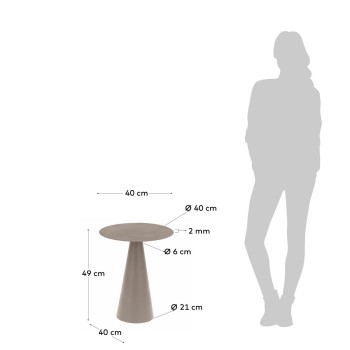 Mesa de centro Shirel Ø 40 cm verde