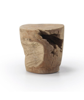 Mesa de centro Tropicana en madera maciza de teca Ø 35 cm