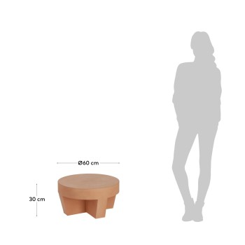 Mesa de centro Vilena de terracota Ø 60 cm