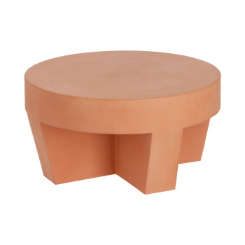 Mesa de centro Vilena de terracota Ø 60 cm