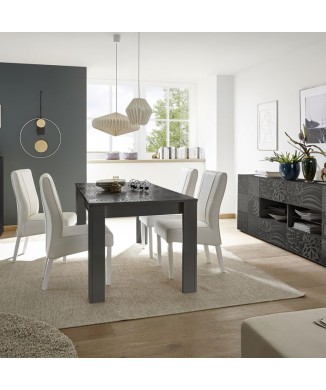 Mesa MIRO 137x90 cm + 48 cm color negro