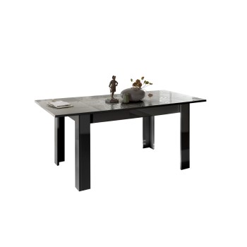 Mesa MIRO 137x90 cm + 48 cm color negro