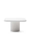Mesa Addaia de hormigón blanco 135 x 135 cm