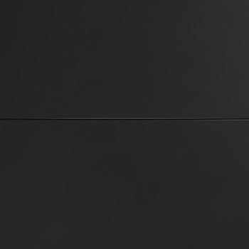 Mesa extensible Atminda en cristal y patas de acero, acabado negro, 160 (210) x 90 cm