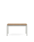 Mesa extensible de exterior Canyelles en madera composite y aluminio gris claro 140 (200) x 90 cm