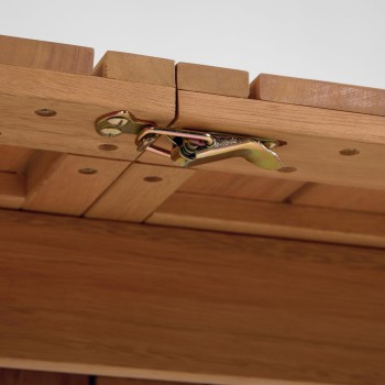 Mesa de exterior extensible Hanzel en madera maciza de eucalipto 183 (240) x 100 cm FSC 100%