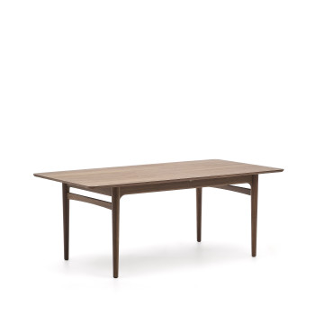 Mesa extensible Elan en chapa de nogal y madera maciza, 200(260)x100cm, Crédito FSC Mixto