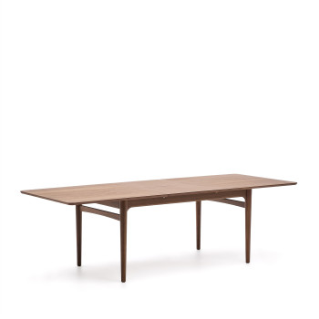 Mesa extensible Elan en chapa de nogal y madera maciza, 200(260)x100cm, Crédito FSC Mixto