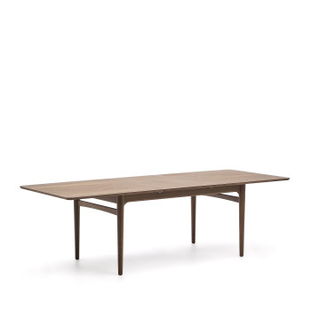 Mesa extensible Elan en chapa de nogal y madera maciza, 200(260)x100cm, Crédito FSC Mixto