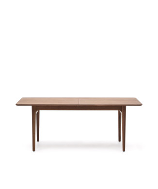 Mesa extensible Elan en chapa de nogal y madera maciza, 200(260)x100cm, Crédito FSC Mixto