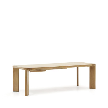 Mesa extensible Jondal en madera maciza y chapa de roble FSC 100% 240 (32