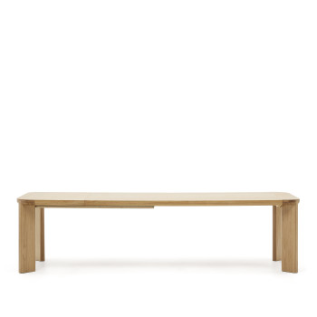 Mesa extensible Jondal en madera maciza y chapa de roble FSC 100% 240 (32