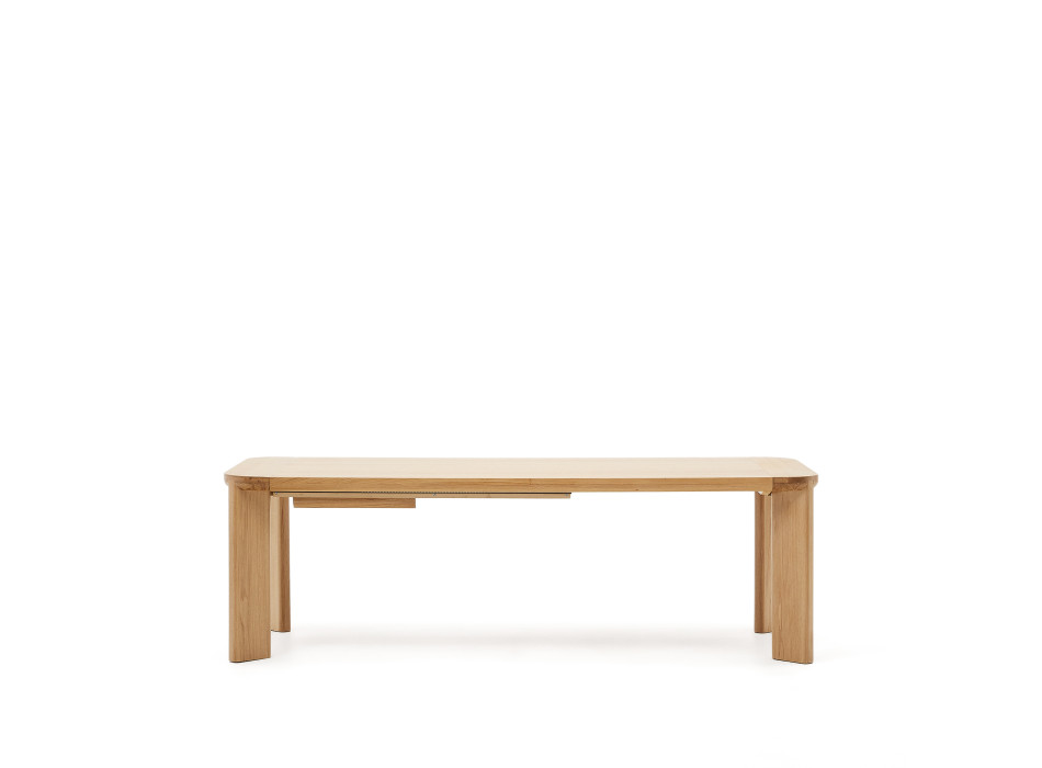 Mesa extensible Jondal en madera maciza y chapa de roble FSC 100% 240 (32