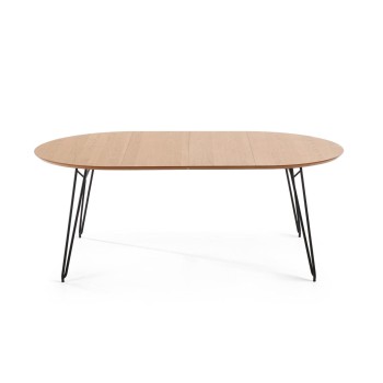 Mesa extensible Novac Ø 120 (200) cmo, chapa de roble natural