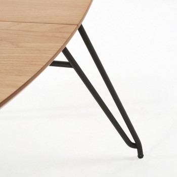 Mesa extensible Novac Ø 120 (200) cmo, chapa de roble natural