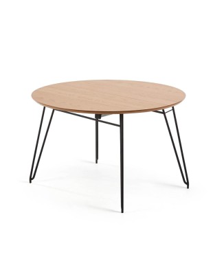Mesa extensible Novac Ø 120 (200) cmo, chapa de roble natural
