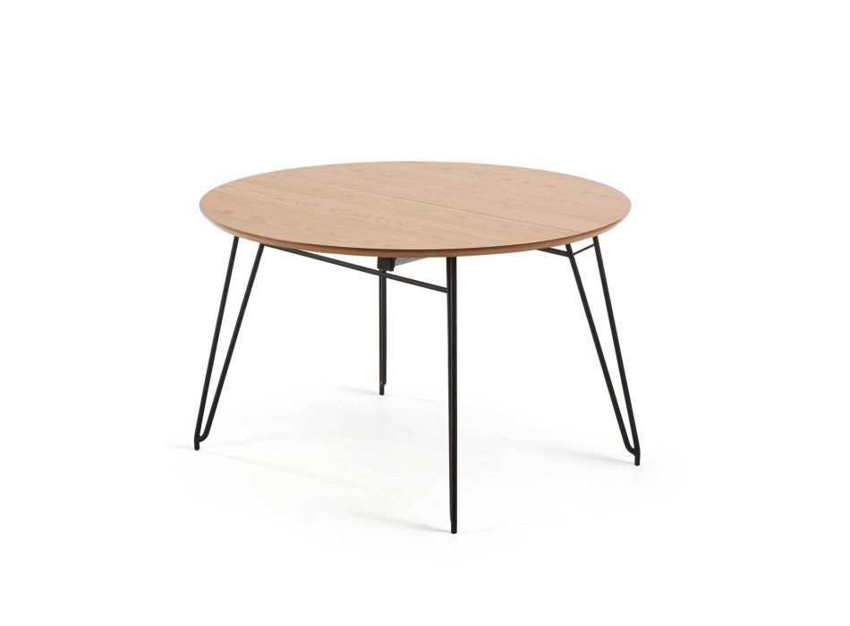 Mesa extensible Novac Ø 120 (200) cmo, chapa de roble natural