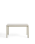 Mesa Anafi de piedra sinterizada y aluminio crudo, 140 x 80 cm