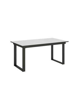 Mesa Bandos - Mesa Extensible 90x160/220 cm Bandos Estructura Fresno Blanco Antracita