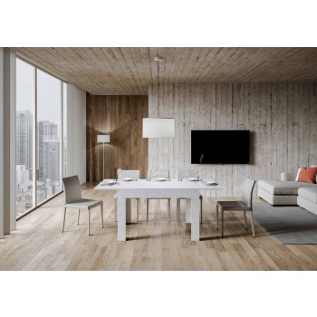 Mesa Bibi - Mesa Extensible 90x120/180 cm Bibi Espátula Blanca