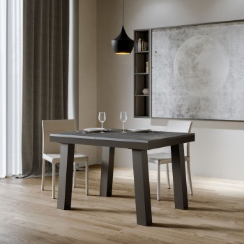 Mesa Bridge Evolution - Mesa extensible 90x120/224 cm Bridge Evolution Fresno Blanco con estructura Antracita