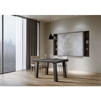 Mesa Bridge Evolution - Mesa extensible 90x120/224 cm Bridge Evolution Fresno Blanco con estructura Antracita