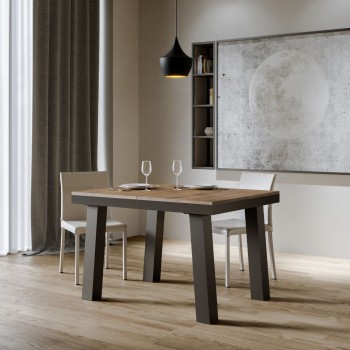 Mesa Bridge Evolution - Mesa extensible 90x120/224 cm Bridge Evolution Fresno Blanco con estructura Antracita