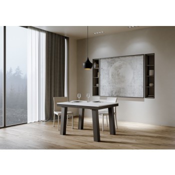 Mesa Bridge Evolution - Mesa extensible 90x120/224 cm Bridge Evolution Fresno Blanco con estructura Antracita